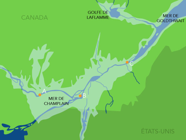 “Formation” du fleuve St-Laurent (recul de la mer de Champlain)