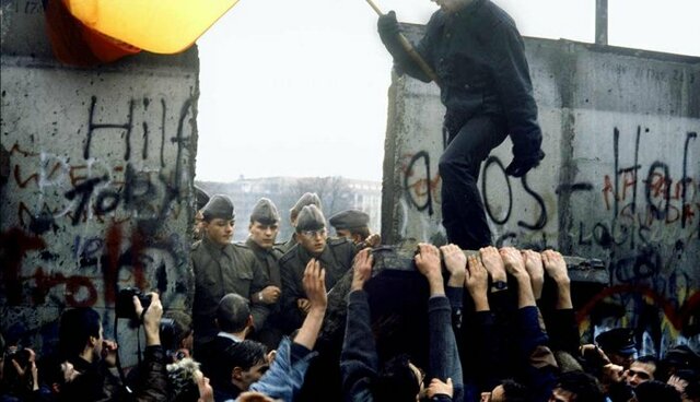 The historic fall of the Berlin Wall