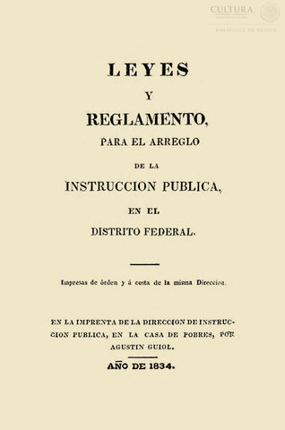 Proyecto de Reglamento General de Instrucción Pública