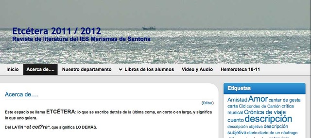 "ETCÉTERA", blog de LITERATURA