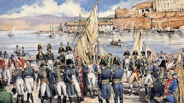 Napoleone viene esiliato sull'isola d'Elba