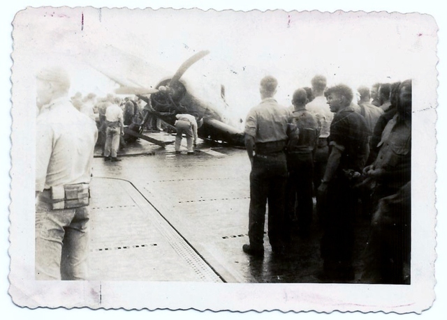 Calvin's Plane Shot by Enemy Fire