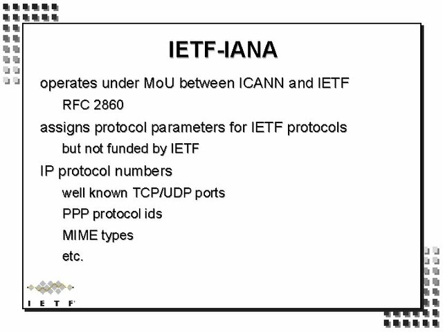 IETF Y IANA