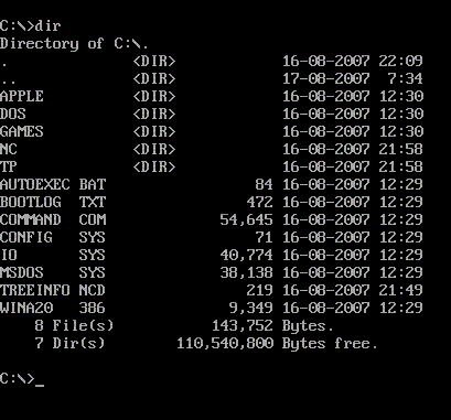 PRIMER SISTEMA OPERATIVO MS-DOS