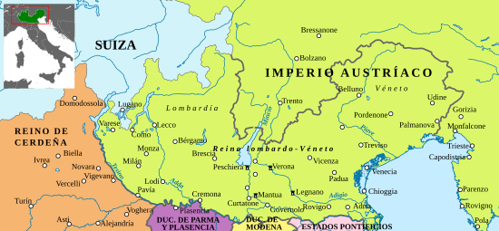 los austríacos abandonaron el Véneto.