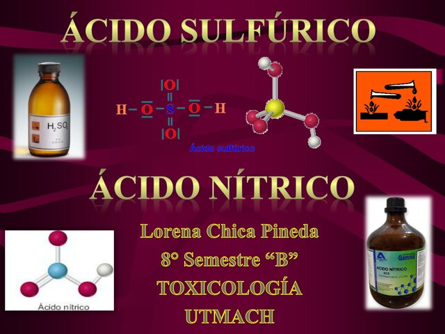 El ácido sulfúrico y el ácido nítrico.
