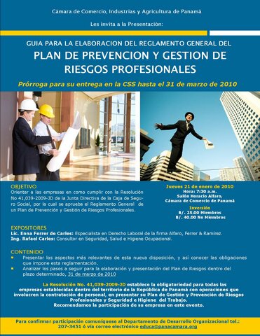 Creación del reglamento general de prevención de riesgos profesionales y de seguridad e higiene en el trabajo