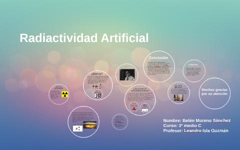 La «radiactividad artificial»
