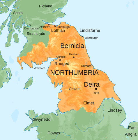7th century - Northumbria gained political supremacy.