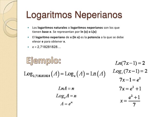 el logaritmo neperiano