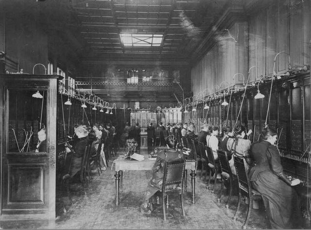 Utbygging av telefon-linjer