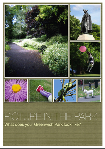 Picture in the Park : Yr10 students produced a Poster advertising Greenwich park from scratch in 5 hours