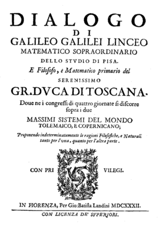 GALILEO GALILEI PUBBLICA IL DIALOGO SOPRA I DUE MASSIMI SISTEMI DEL MONDO