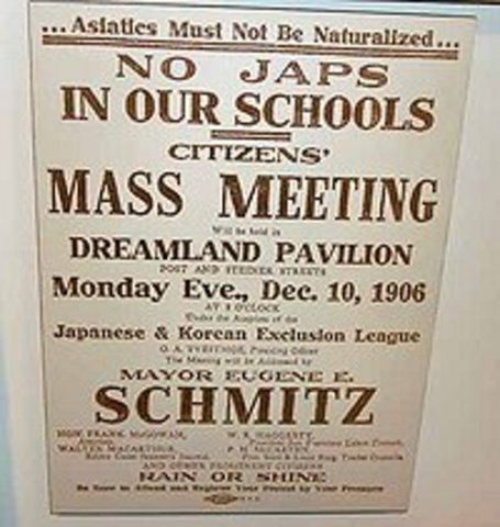 San Francisco Segregates School Systems-Shools Seperate for Asian Immigrants