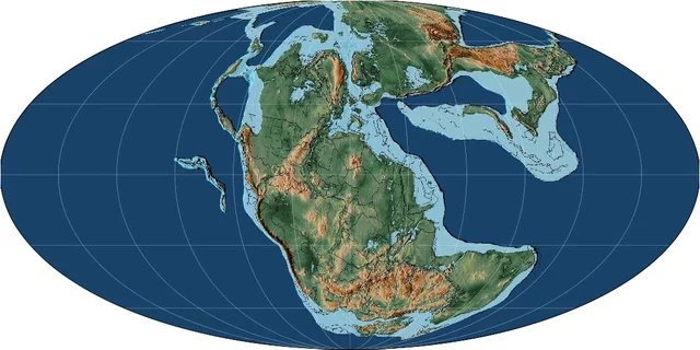Dérive des continents (-206 Ma)