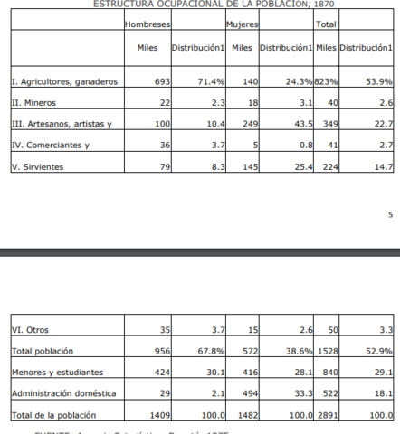 ESTRUCTURA OCUPACIONAL DE LA POBLACION
