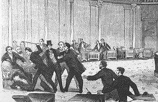 Preston Brooks vs Charles Sumner