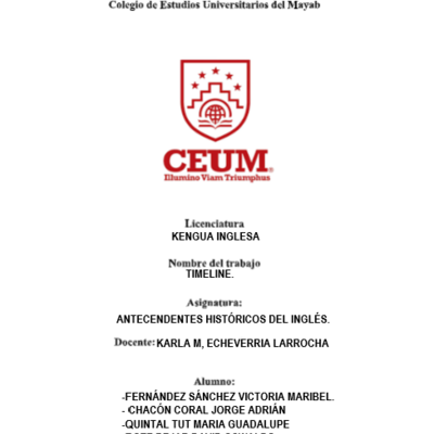 Timeline: Historical background of English