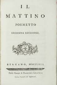Giuseppe Parini dà alle stampe Il mattino