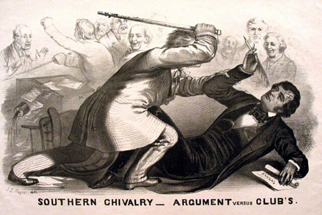 Preston brooks vs Charles sumner 1856