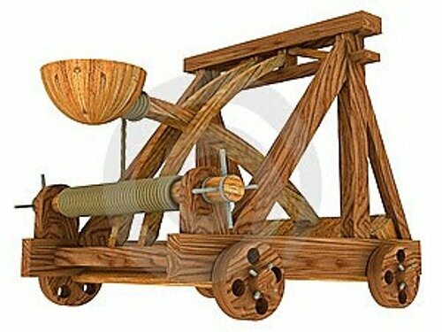 crean la llamada catapulta diseñada para atacar murallas