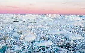 Réchauffement climatique accélérée, fonte des derniers inlandsis de la planète (Groenland et Antarctique) et hausse du niveau moyen des océans.