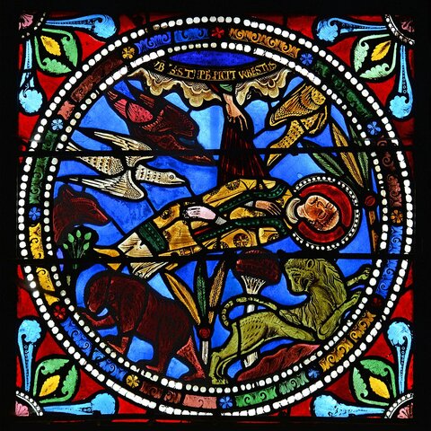 Romaani vitraaž Le Mansi Saint-Etienne'i kirikus aastaist 1140–1155