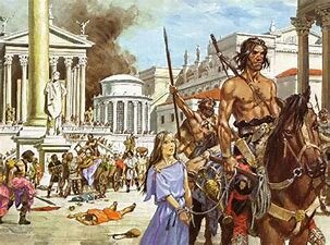 Roma es saqueada y destruida por los galos