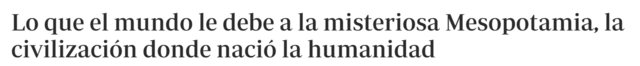 Importancia de mesopotamia