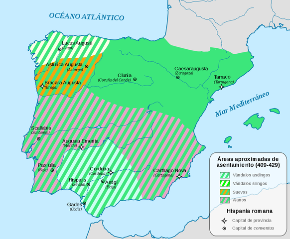 Invasión de suevos, alanos y vándalos