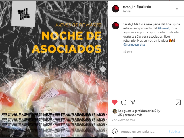 Noche de asociados Tunnel