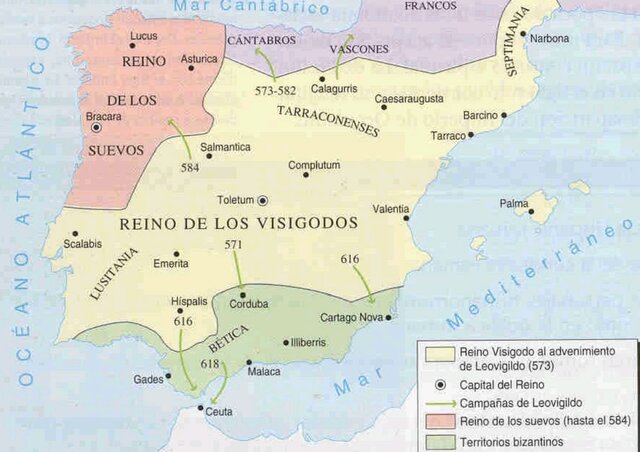 Reino visigodo con capital en Tolosa