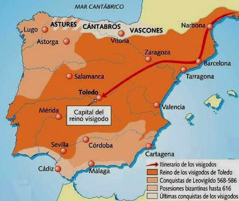 Instalación de los visigodos en Hispania (507-711 d.c)