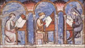 "Schola palatina" ad Aquisgrana (fine 700)