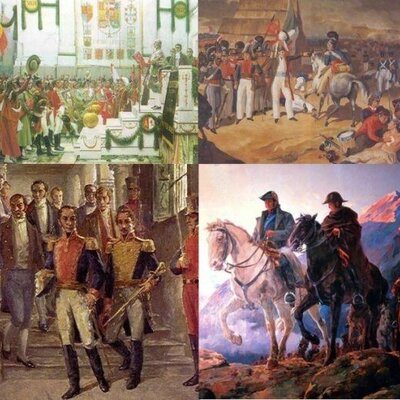 Timeline: Ilustración, revolucion industrial, revolucion francesa y sus influencias en los procesos de independencia en América