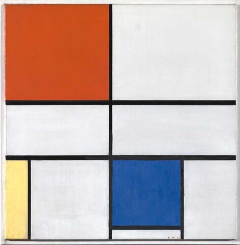 Composition C (No.III) with Red, Yellow and Blue