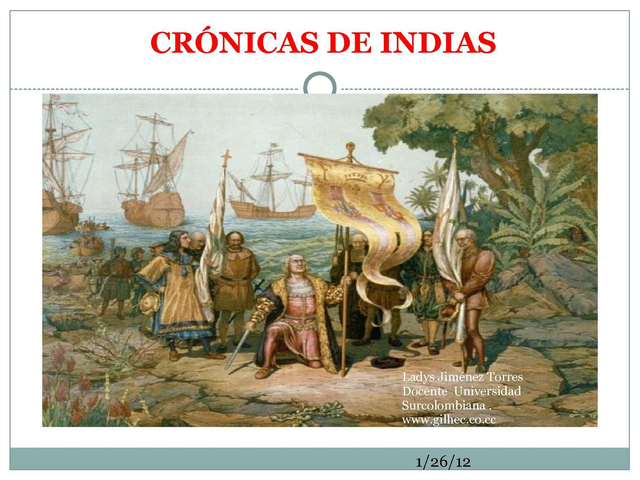 Que son las crónicas de Indias?
