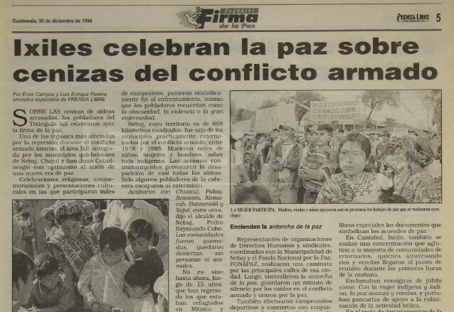 Ixiles celebran la paz