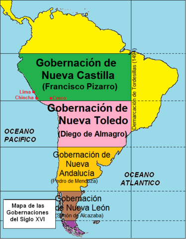 Repartición de América del Sur