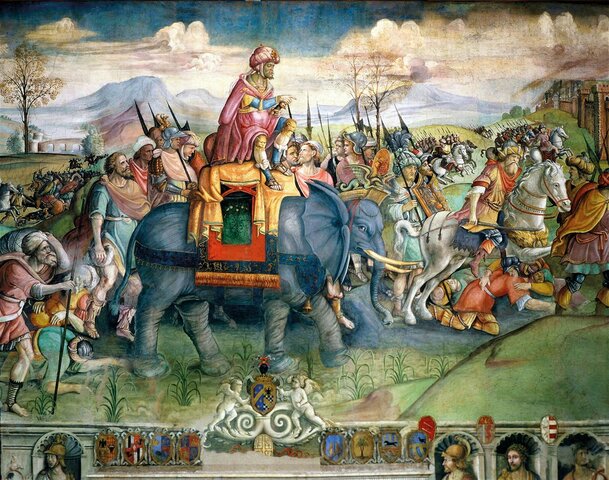 Derrota de Aníbal en África.