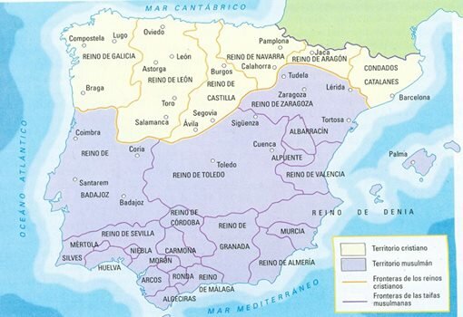 División de Al-Ándalus en taifas