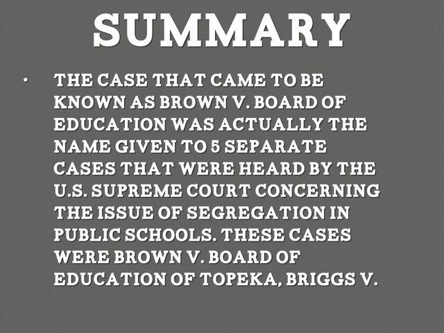 Brown v. Board of Education