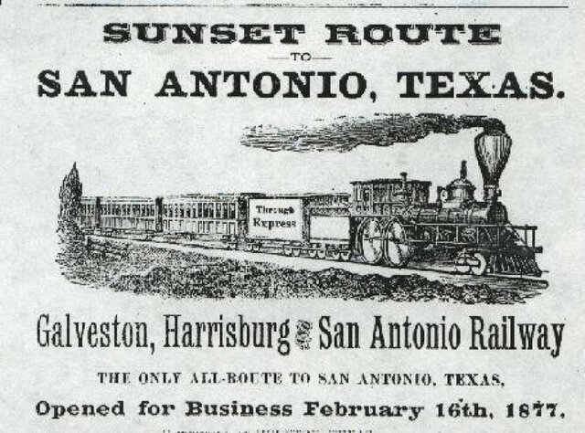 First Railroad in Texas