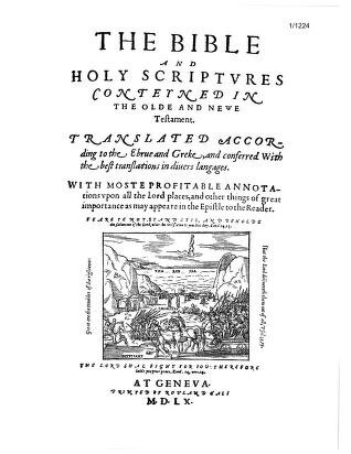 ｛英文｝《日內瓦聖經》（Geneva Bible, 1557/1560）