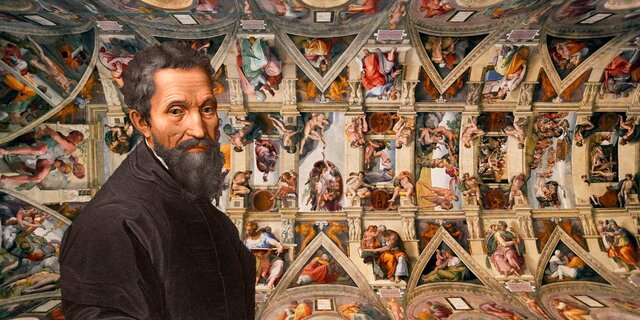 Miquel Àngel pinta la capell sixtina