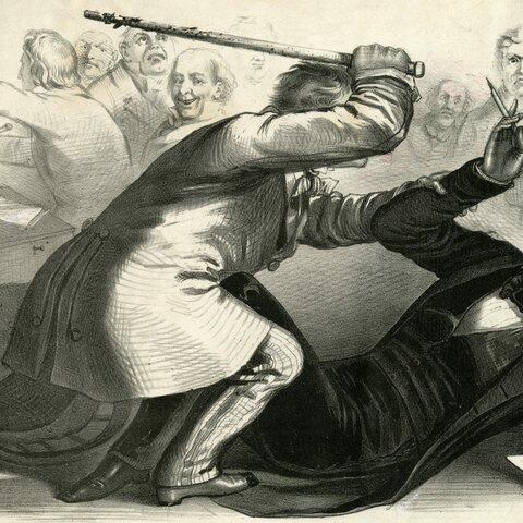 Preston Brooks vs Charles Sumner 1858