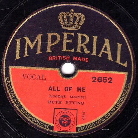 Ruth Etting - All of me - 2