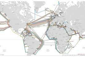 Red de cables submarinos de fibra optica