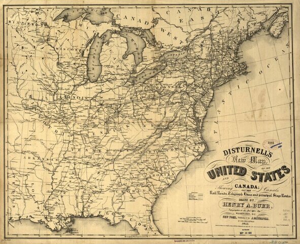 Disturnell's New Map of the United States and Canada