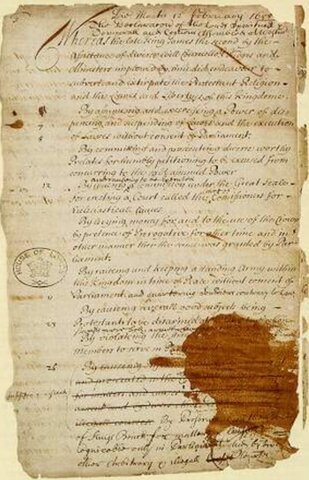 Declaración de derechos de Inglaterra.